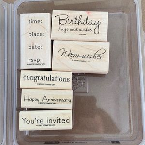 Stampin’ Up! Hugs & Wishes Stamp Set Sentiment Stamps for Cards & Crafts